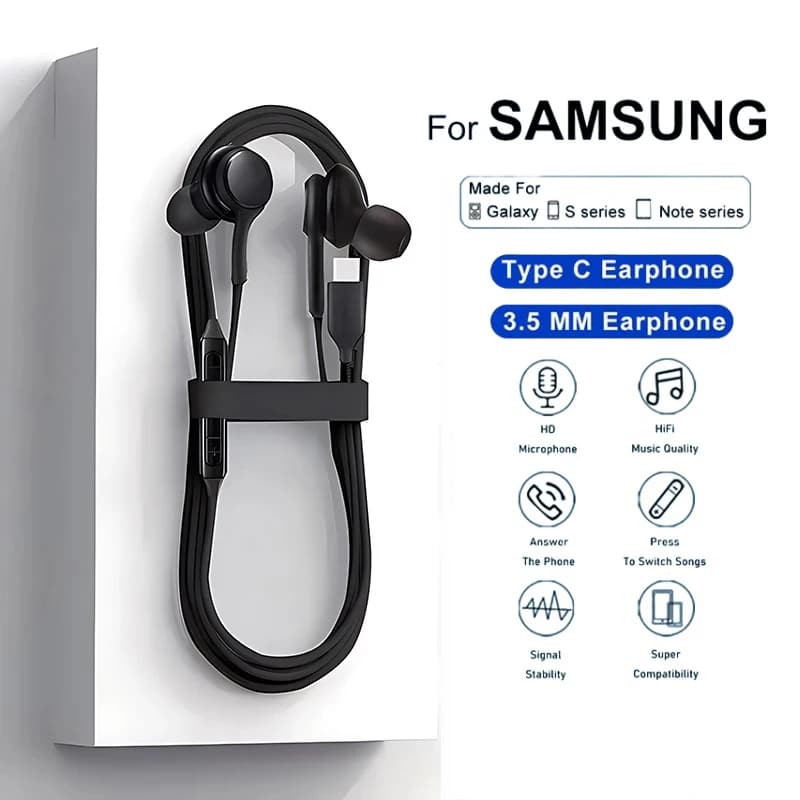 Słuchawki przewodowe Type C do Samsung Galaxy