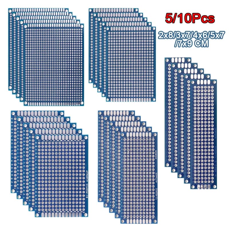 PCB Board Prototype Board Blue 2x8/3x7/4x6/5x7/7x9cm Double