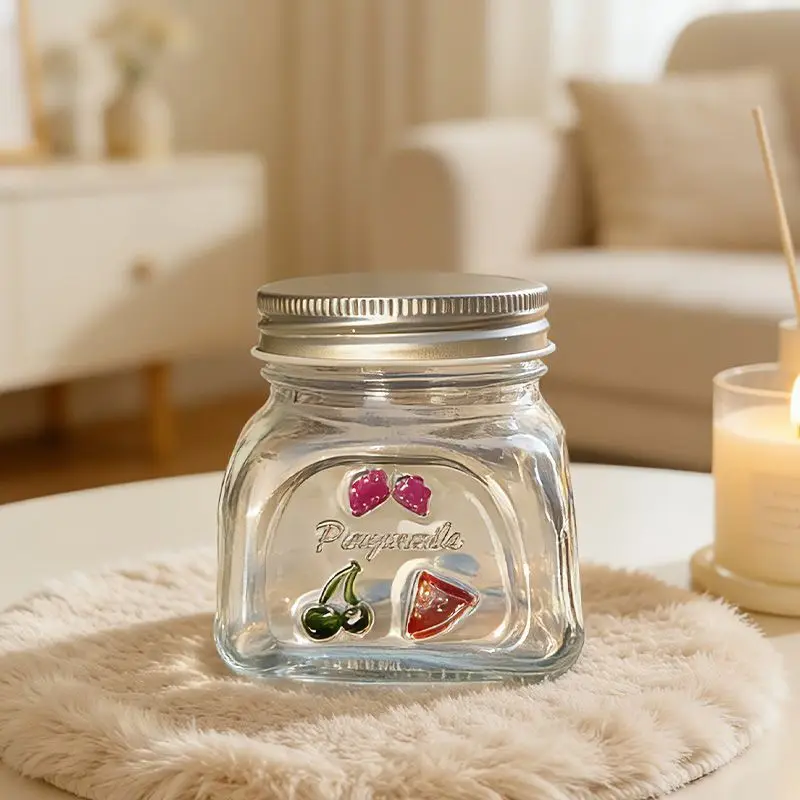 Органайзер для дому Painted Transparent Glass Storage Jar