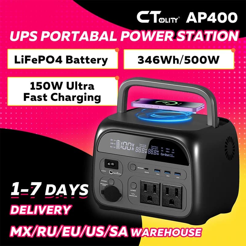 CTOLITY AP400 500W Solar Generator Portable Power