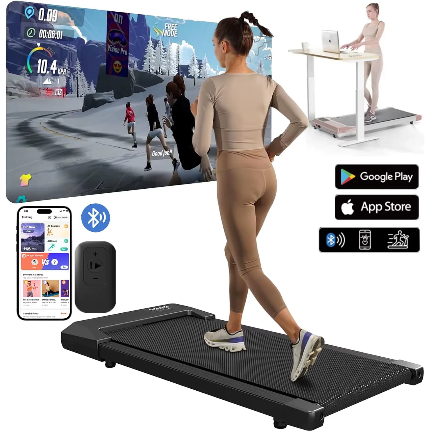 Elektryczna bieżnia domowa typu Walking Pad