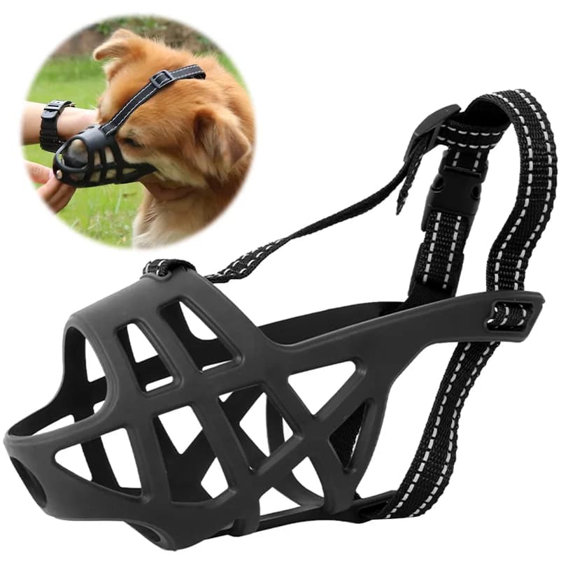 Soft Plastic Dog Muzzle Lightweight Cage Dog Mouth Cover Suitable for Grooming Trimming Training
