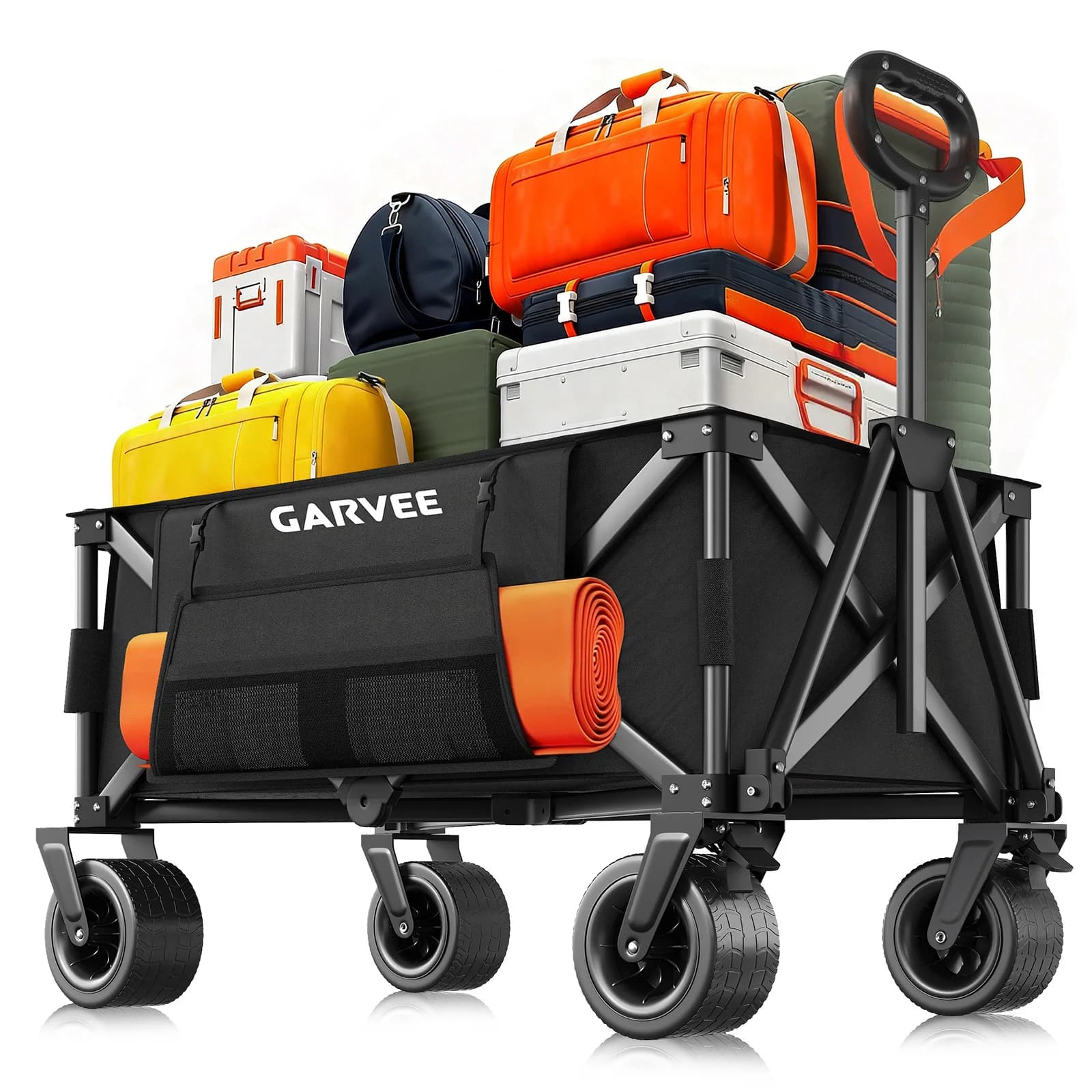 Foldable beach cart collapsible