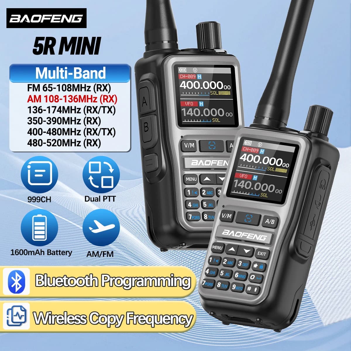 BAOFENG UV-5R Mini Walkie Talkie Multi Band