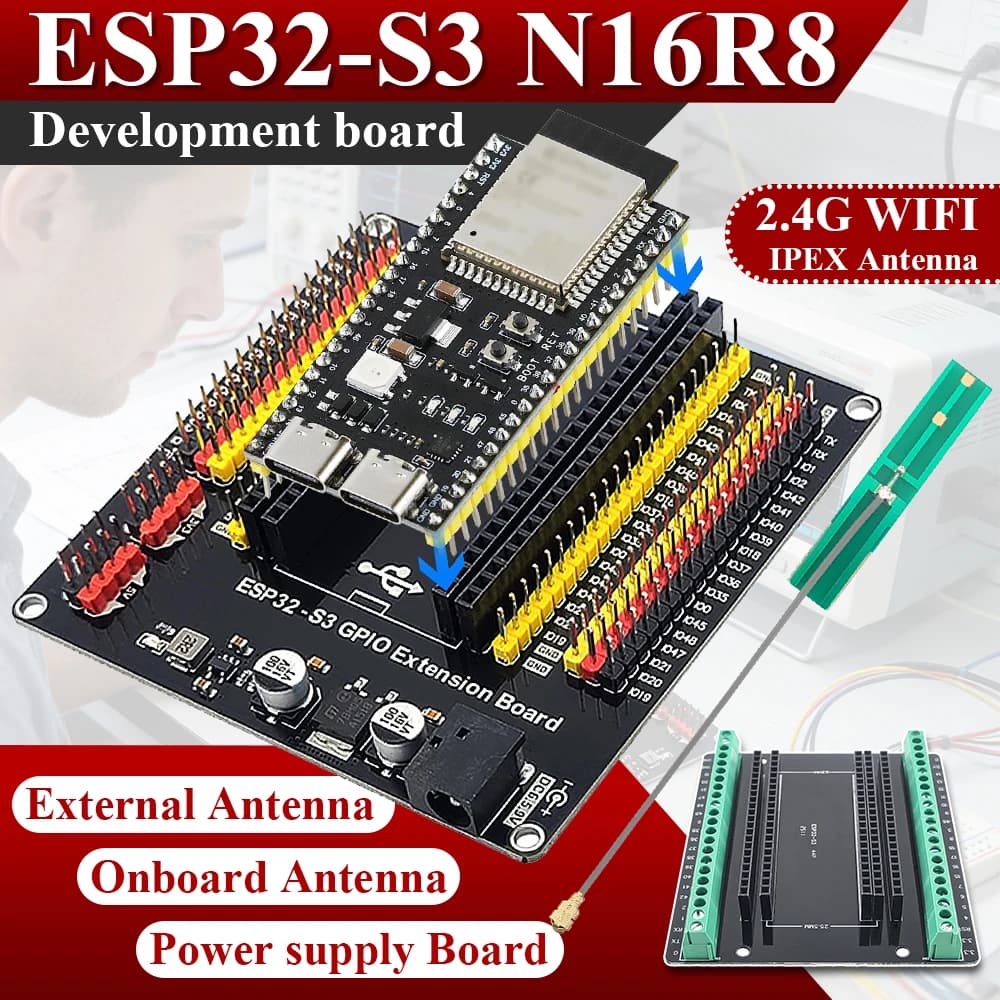 ESP32-S3 Development Board with Expansion Adapter Kit