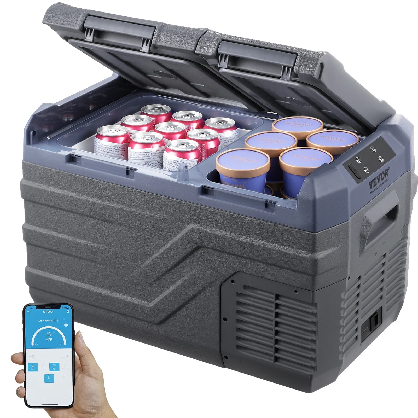 Succebuy Car Refrigerator Dual Zone Portable Freezer