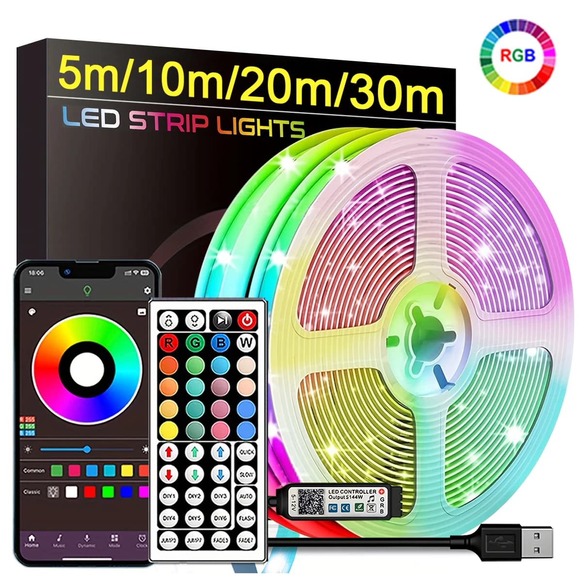 RGB Led Strip Lights 5m 10m 20m