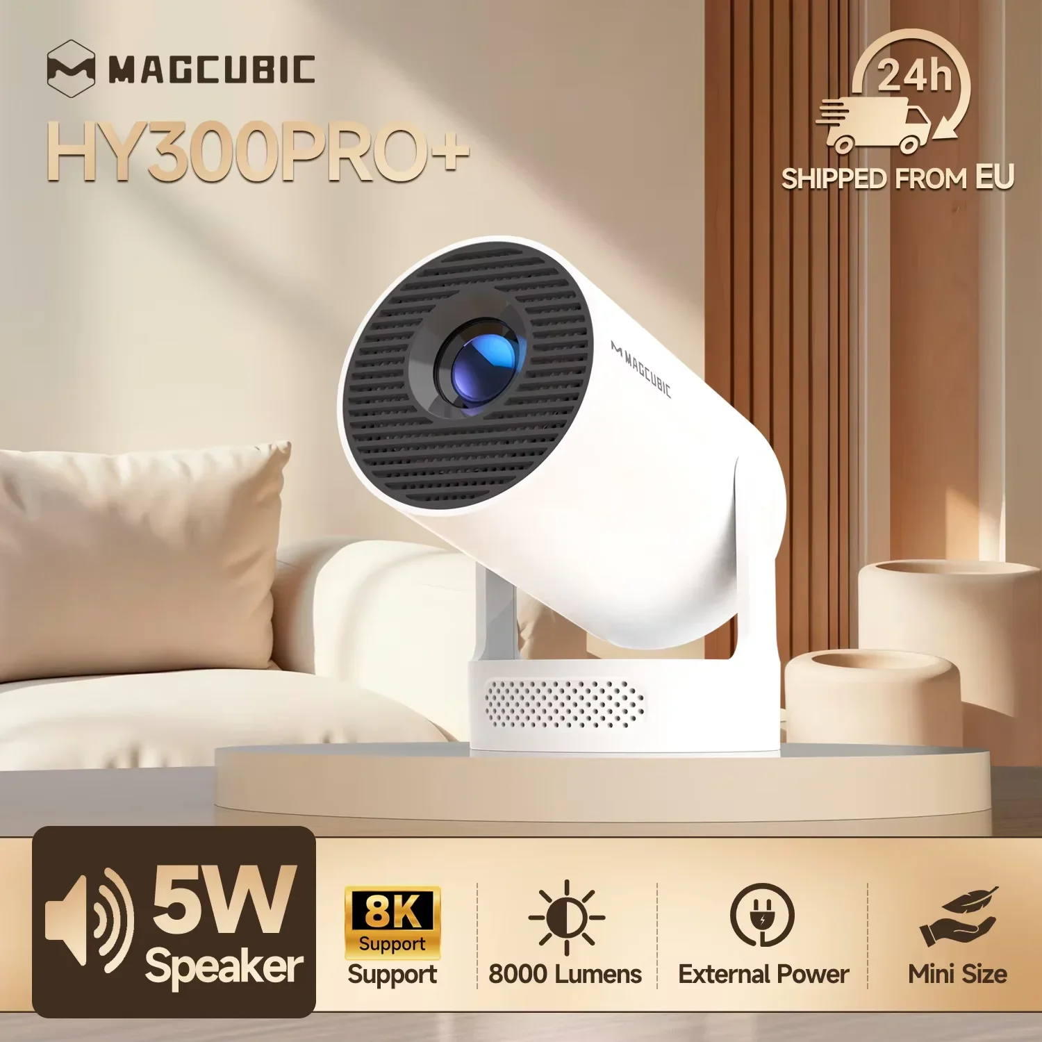 Magcubic HY300 Pro+ 8K Android 14 Portable