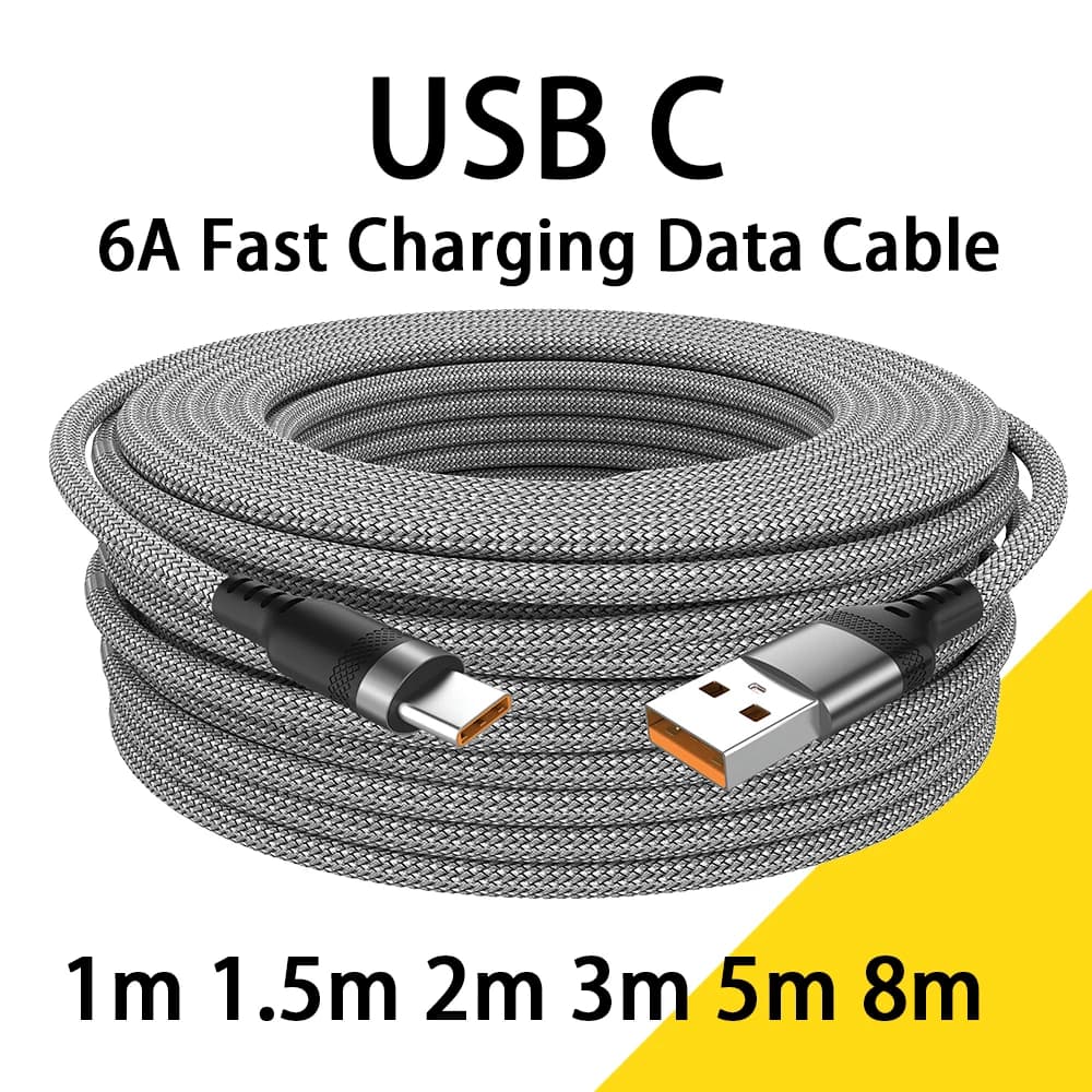 Кабель USB-C 6 А для швидкого заряджання