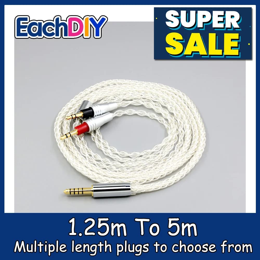 8 Core 99% 7n Pure Silver Palladium Earphone Cable For TAGO STUDIO TAKASAKI T3-01 Headphone LN008996