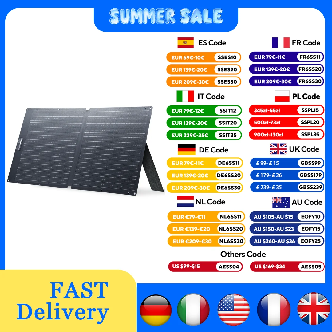 ALLPOWERS SE100 Foldable Portable Solar Panel 100W