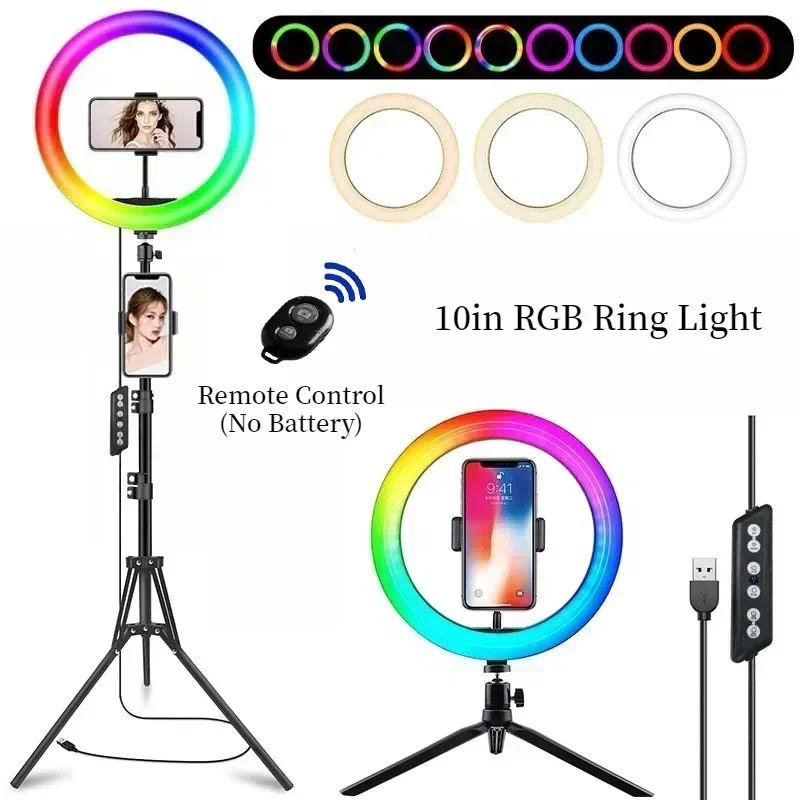 Smartfon RGB Ring Light Lamp Round