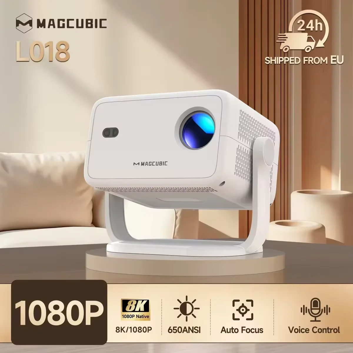 Magcubic Native 1080P 650ANSI 8K Android14 L018