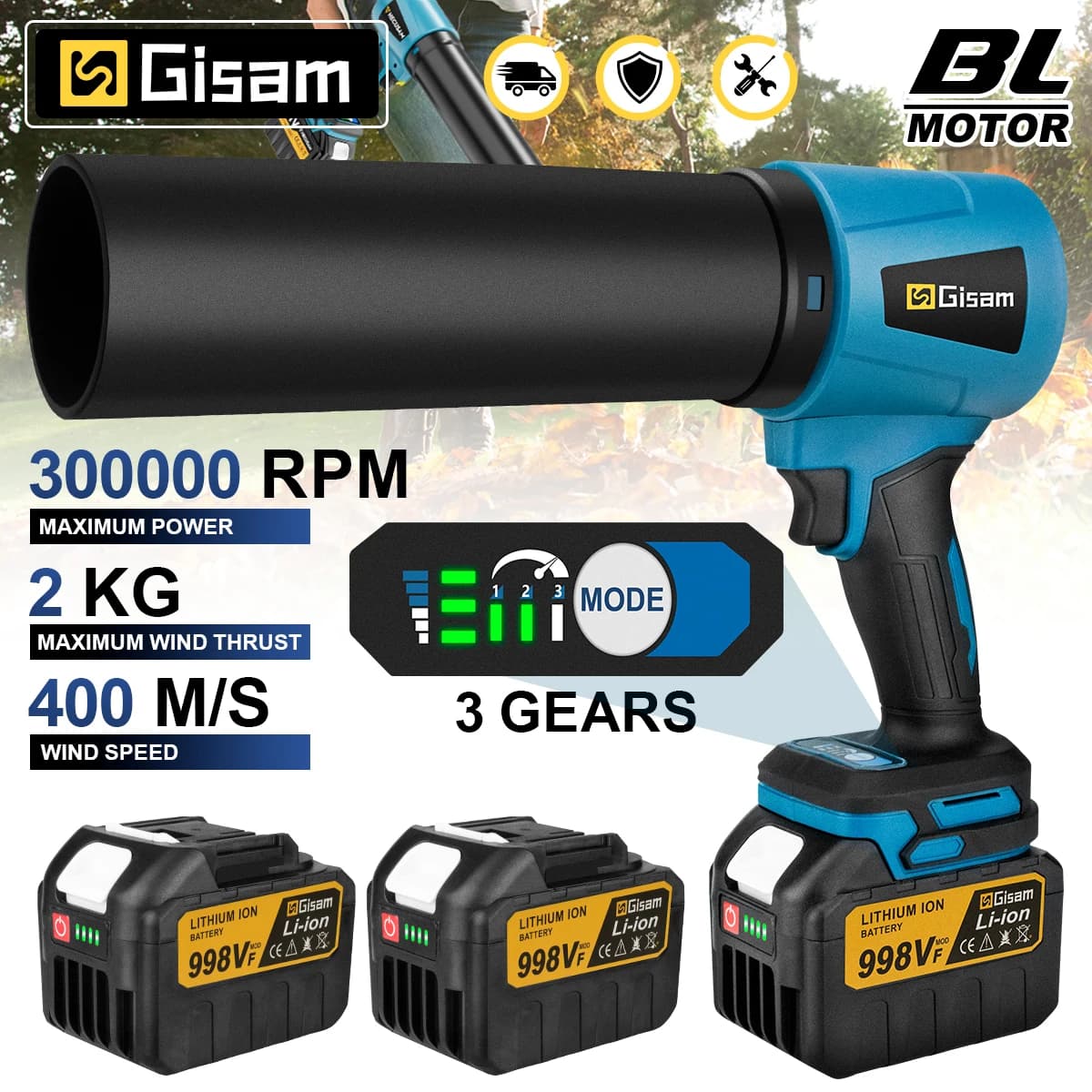 Gisam 3000W Brushless Electric Turbo Blower Jet