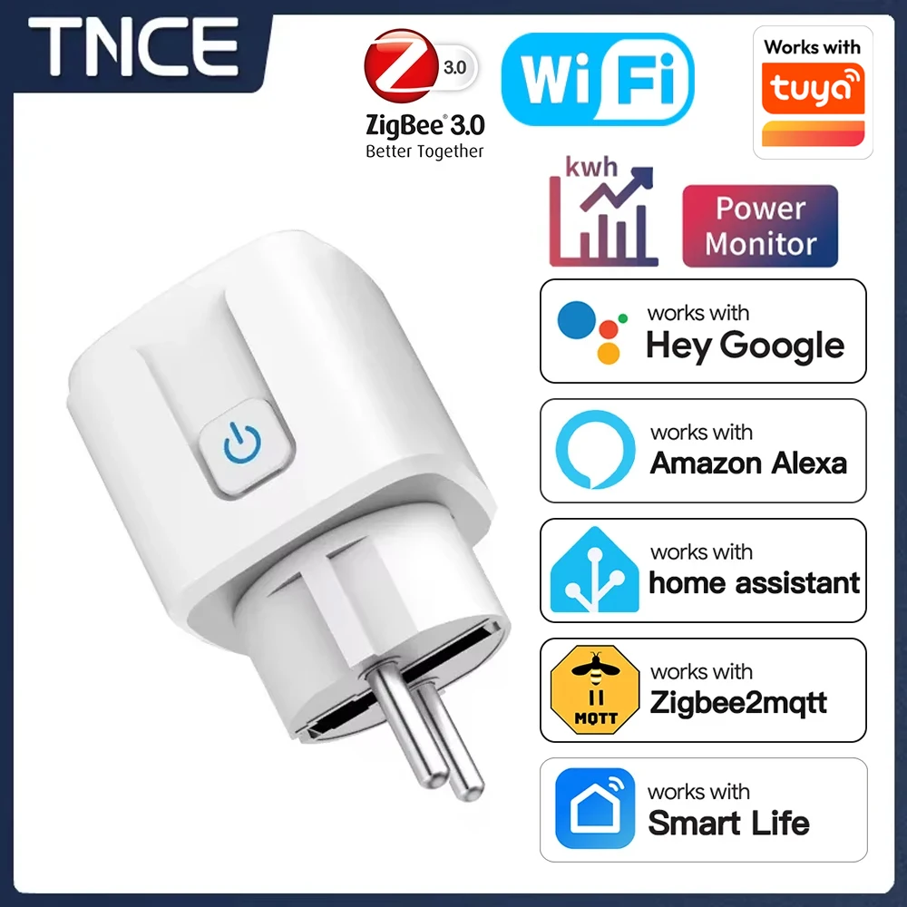 TNCE TUYA Smart Plug Wi-Fi or Zigbee3.0