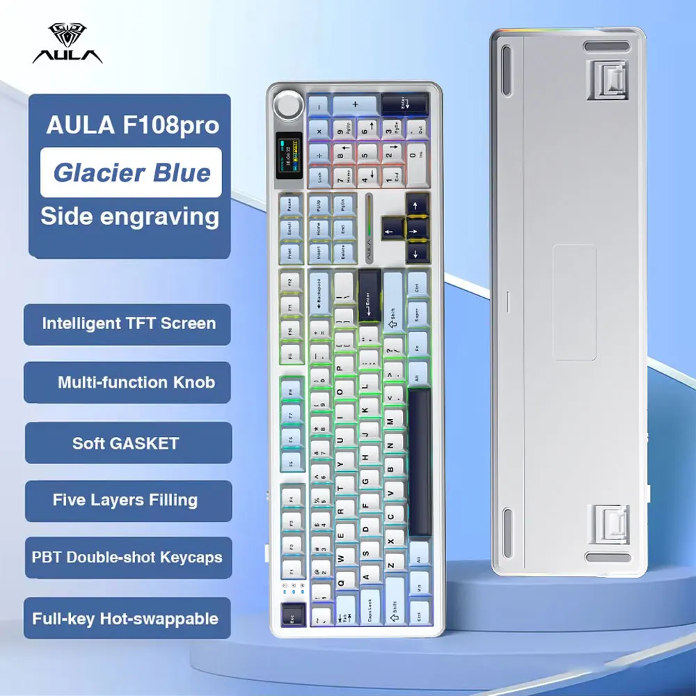 AULA F108 Pro Gaming Mechanical клавіатура Tri