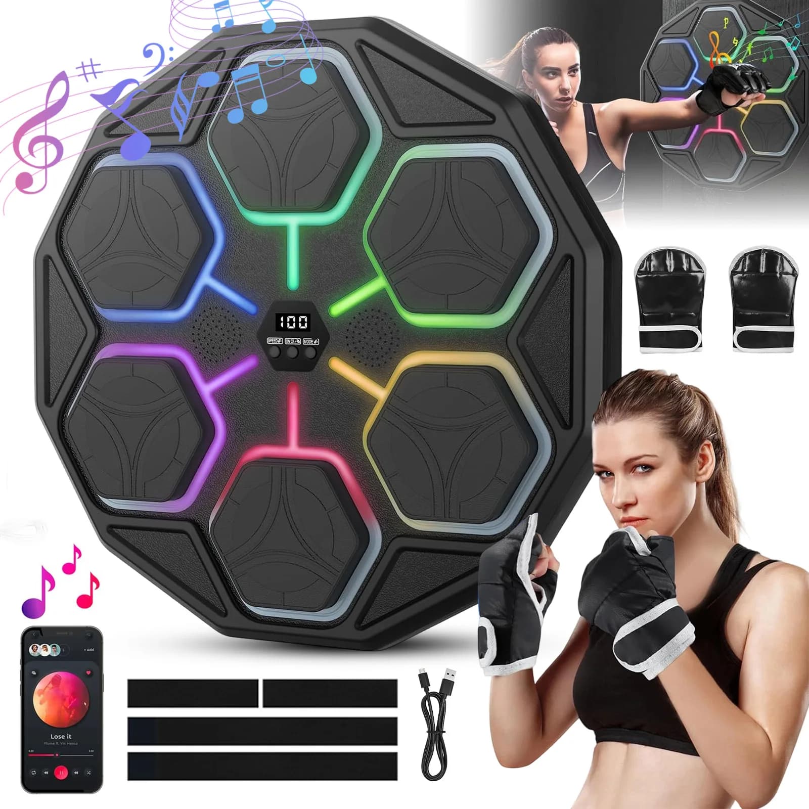 Muzyczna tarcza bokserska Bluetooth