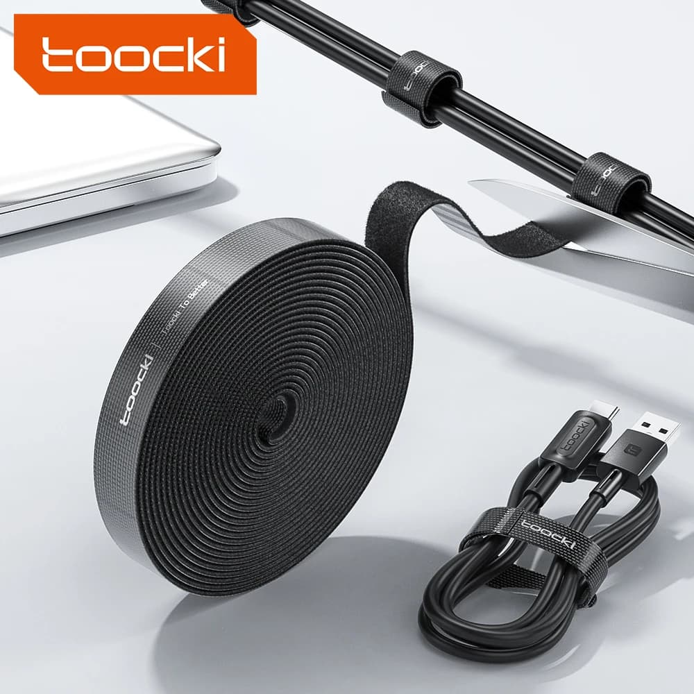 Toocki Organizer kablowy z nawijaczem przewodu USB