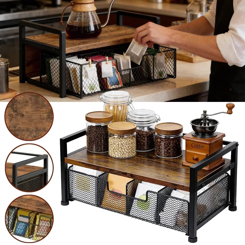 Organizer domowy Modern Kitchen Microwave Shelf Organizer