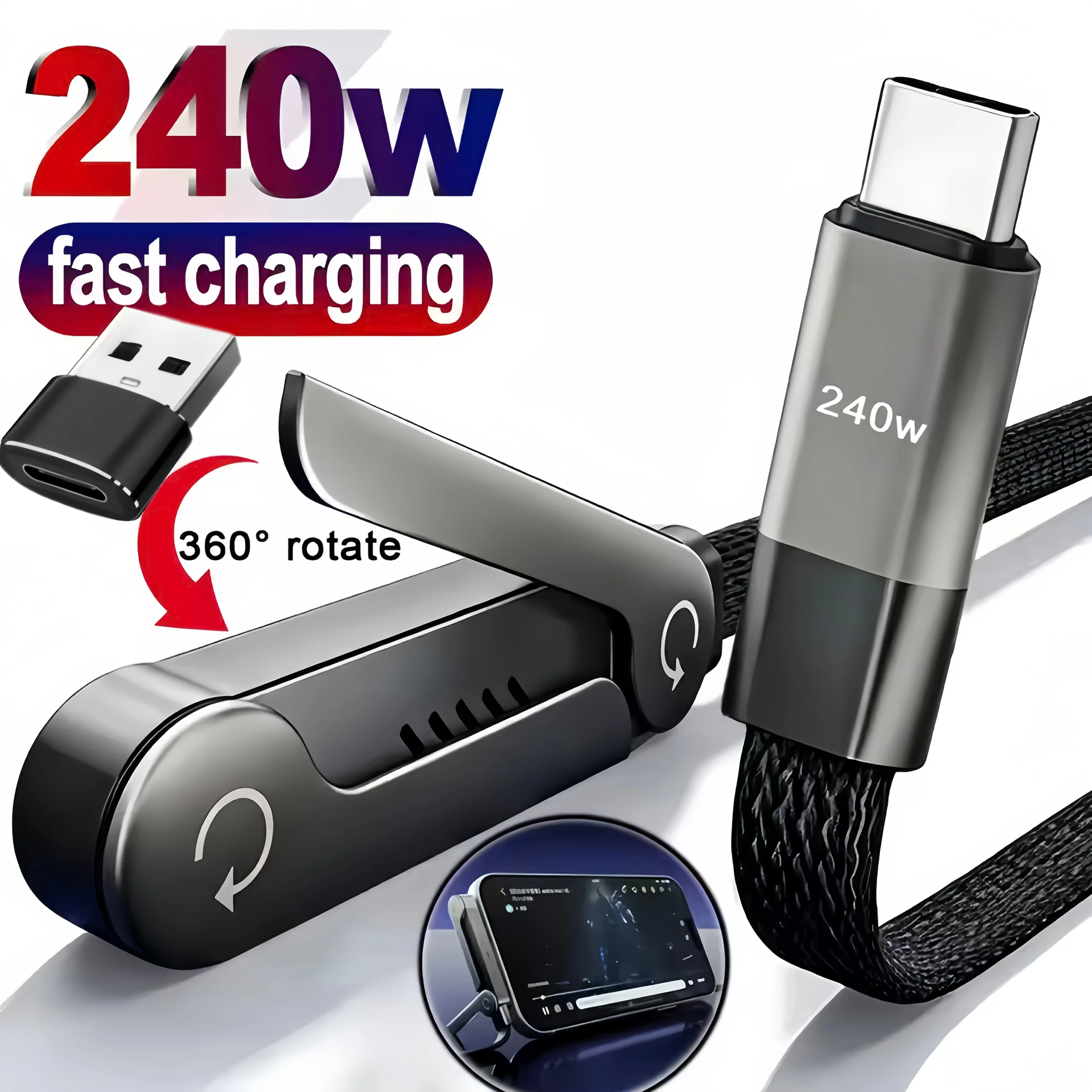 Смартфон Foldable Charging Cable Integrated Stand