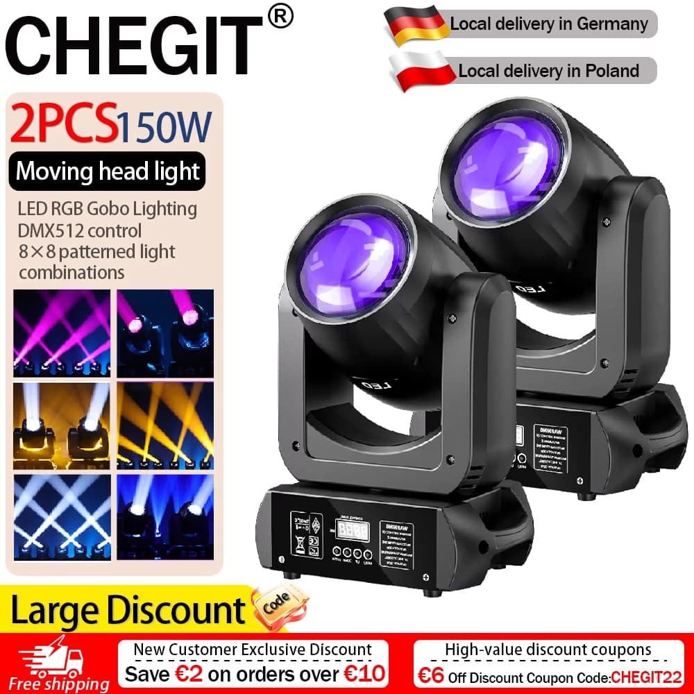 Oświetlenie LED CHEGIT 150W RGB Moving Head