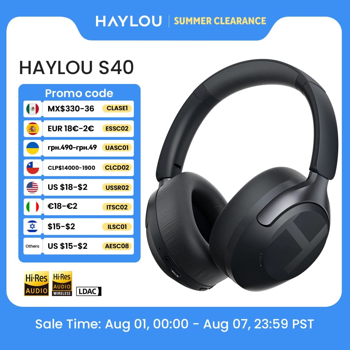 Słuchawki HAYLOU S40 ANC Headphone Noise