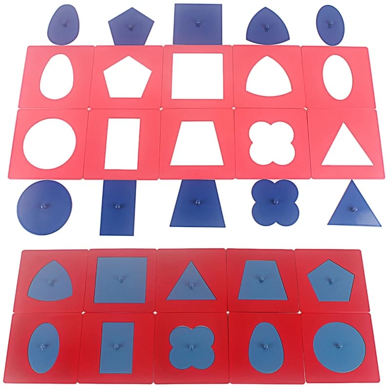 Zabawka edukacyjna Baby Toy Montessori Shapes Insets