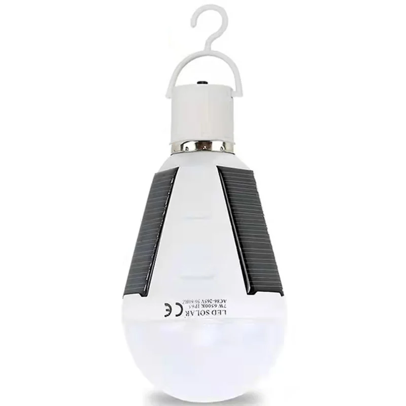 E27 Rechargeable LED Solar Bulb Lamp 7W 12W 85V-265V Outdoor Emergency Solar Powered Bulb Travel Fishing Camping Light Tent lamp