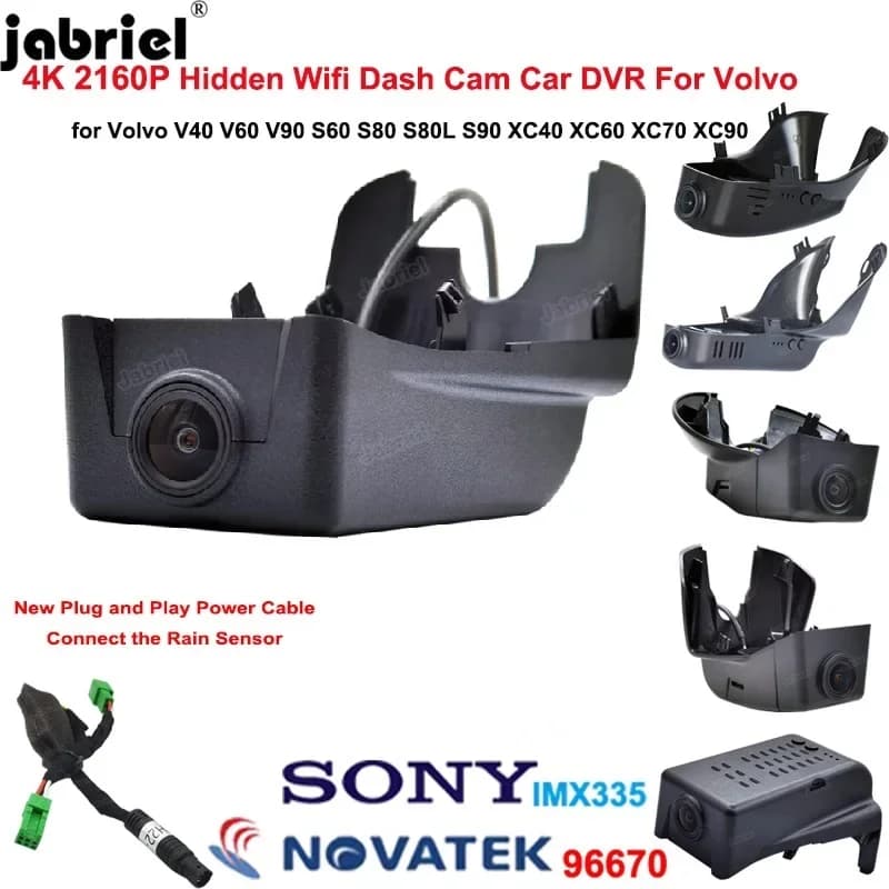 UHD 4K Dash Cam Camera Wifi Car DVR Video Recorder For VOLVO XC40 XC60 XC70 XC90 V40 V60 V90 S60 S90 S80 S80L C40 for Polestar 2