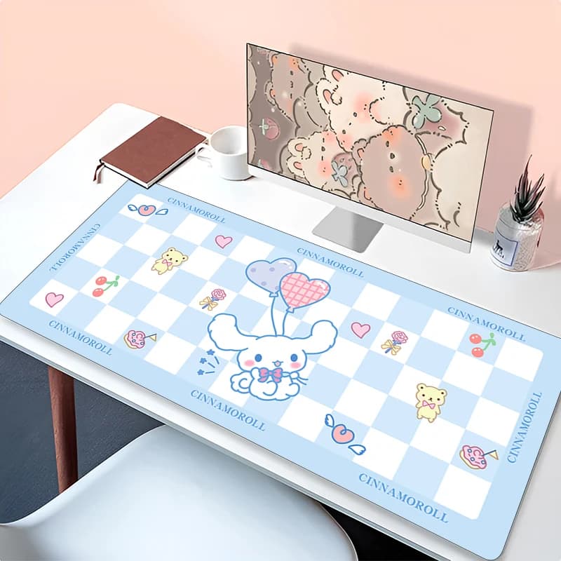 Kawaii Mouse Pad Laptop Anime Gamer Cabinet Keyboard Rug Cute Cartoon C-cinnamoroll Desk Mat PC Gaming Mousepad For Girl Gifts