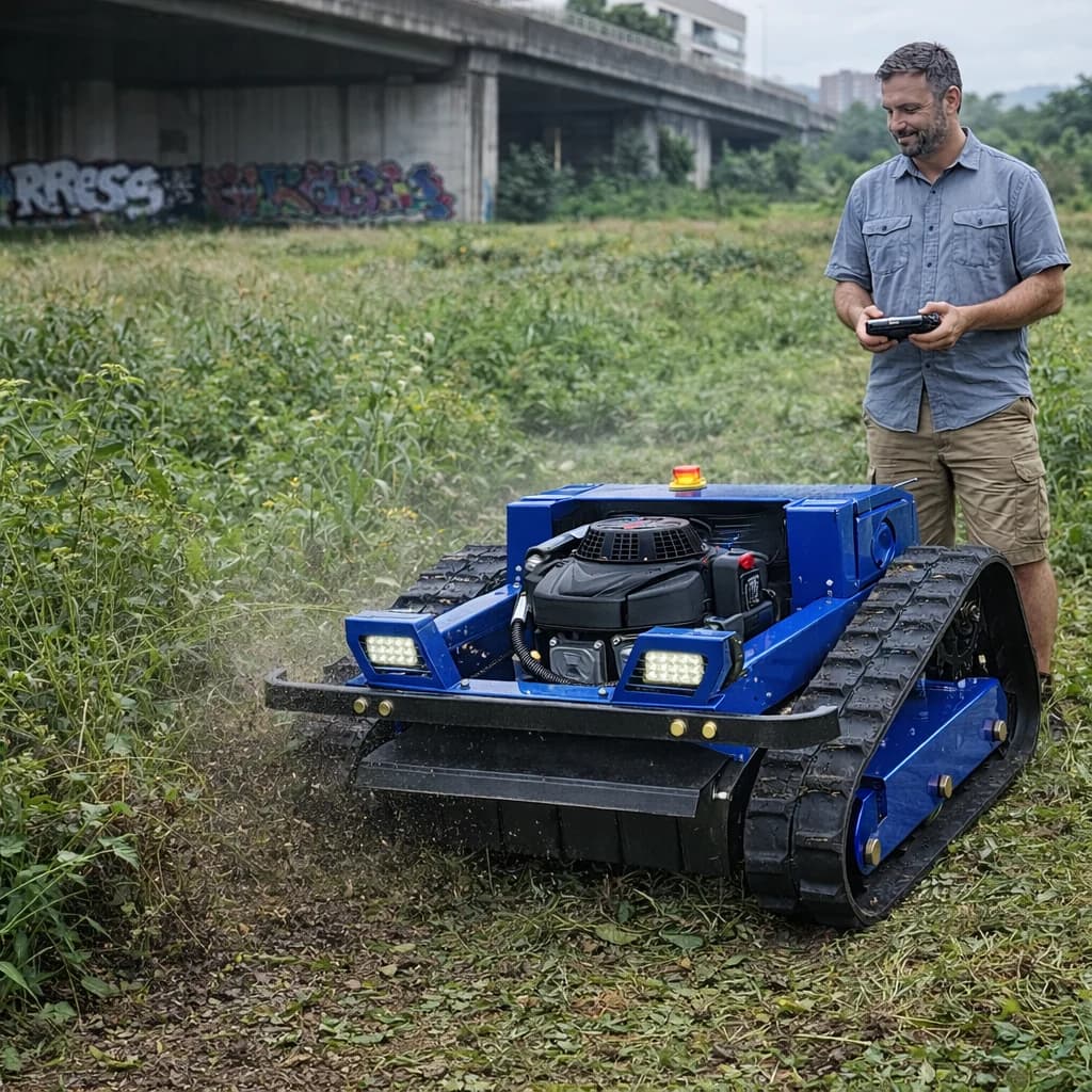 Customized Remote Control Lawn Mower Industrial 4-Stroke 45° Slope Climbing CE/EPA Certified Durable And Stable
