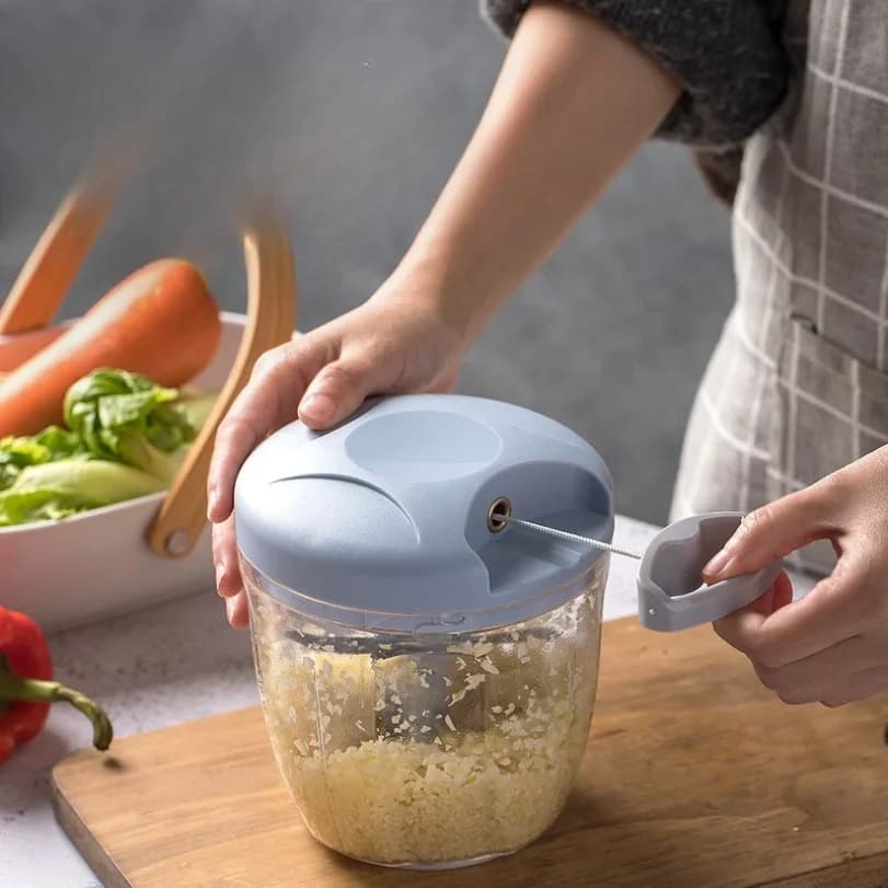 1PC Manual Vegetable Slicer, Manual Rope Food Processor, Kitchen Chopper for Salads, Garlic and Onion Vegetable Slicer