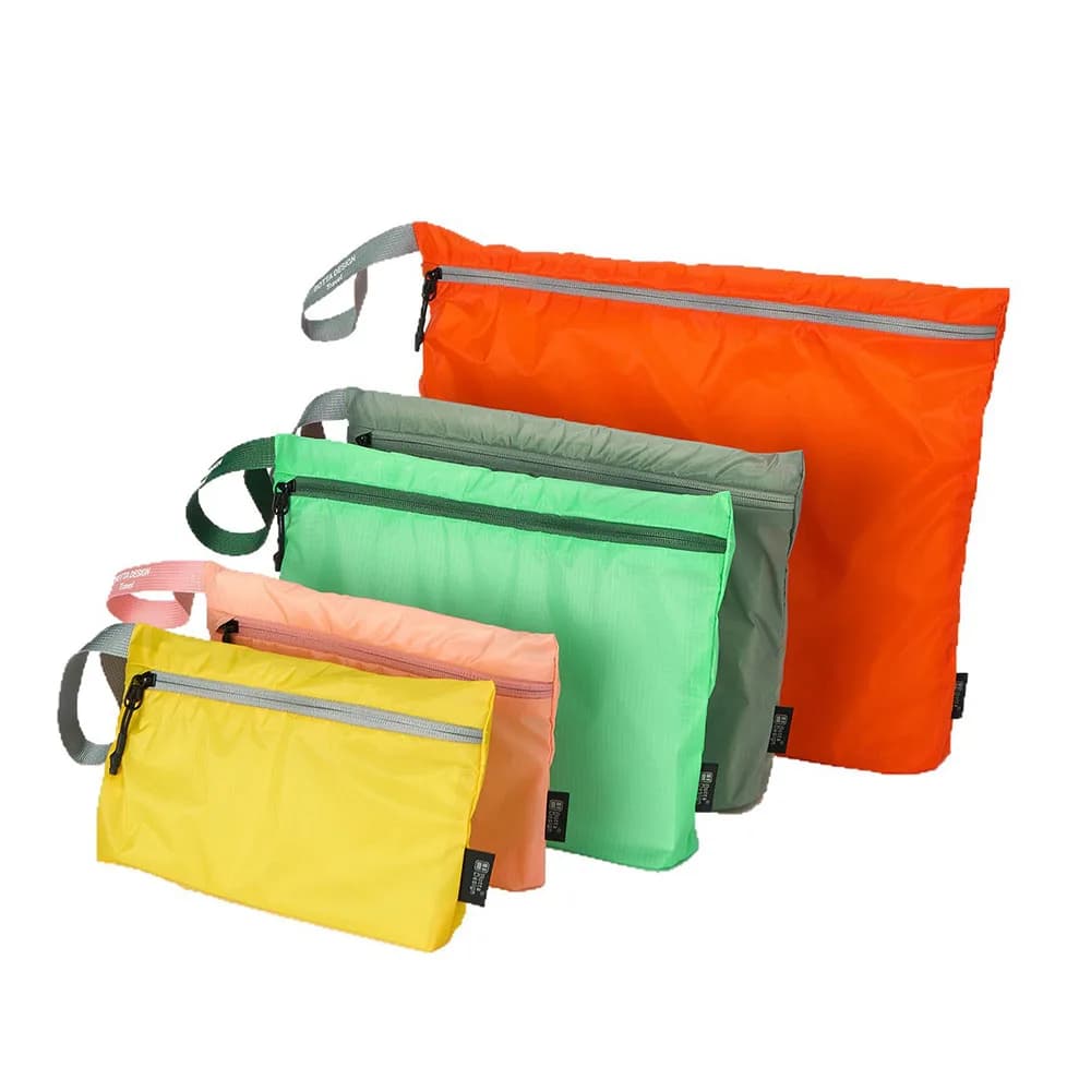15D Waterproof Travel Organizer Pouch Portable Gear Bag For Toiletries Clothes Passport Coins Cards (Multi-Compartment Design)
