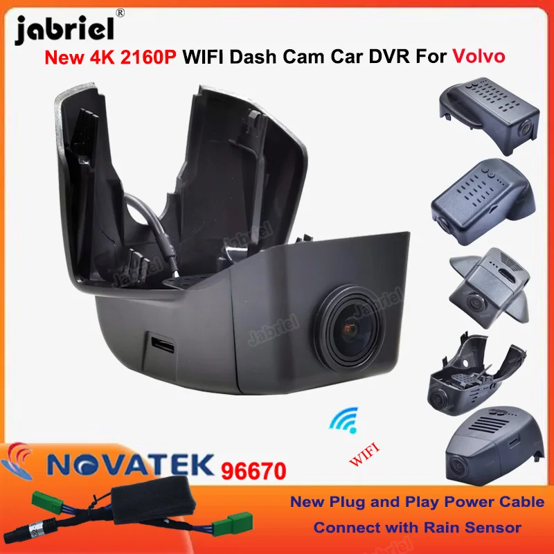 4K 2160P Plug and Play Wifi Dash Cam Camera For Volvo XC60 XC40 XC90 XC70 S90 S60 S80 S80L V40 C40 V60 V90 PoleStar 2 Car DVR