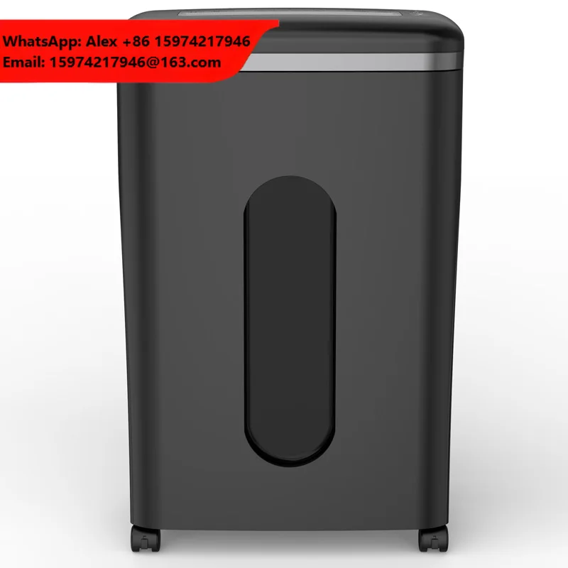 Factory New Type 33L Bin 15sheets Micro Cut 2*10mm 50min Long Working Time Office Heavy Duty Commercial Paper Shredder Machine