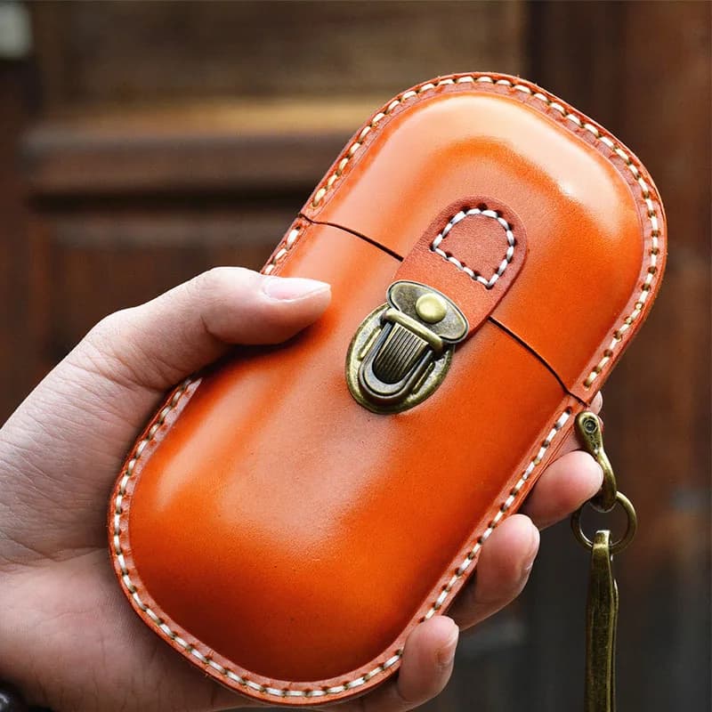 Vintage Sun Glasses Box with Hook Leather Eyewear Accessories Protect Case Portable Storage Glasses Holder Eye Glass Organizer