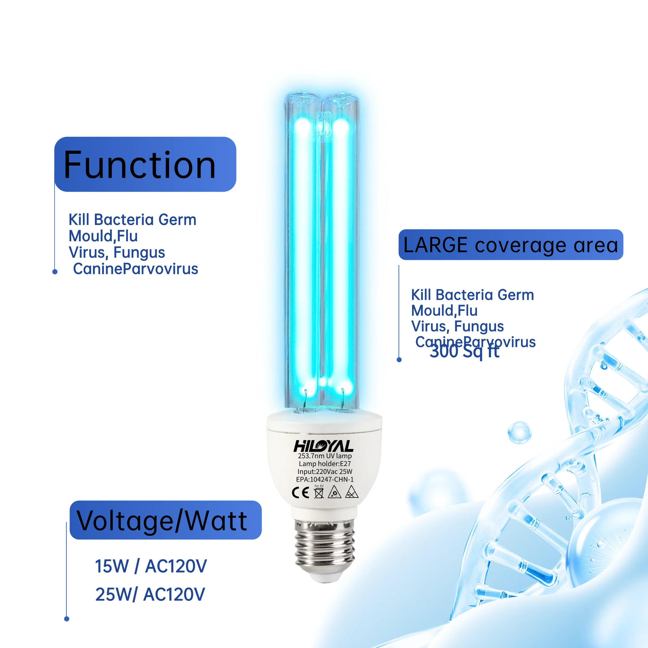 LED bulb E27 UVC Germicidal Light Bulb