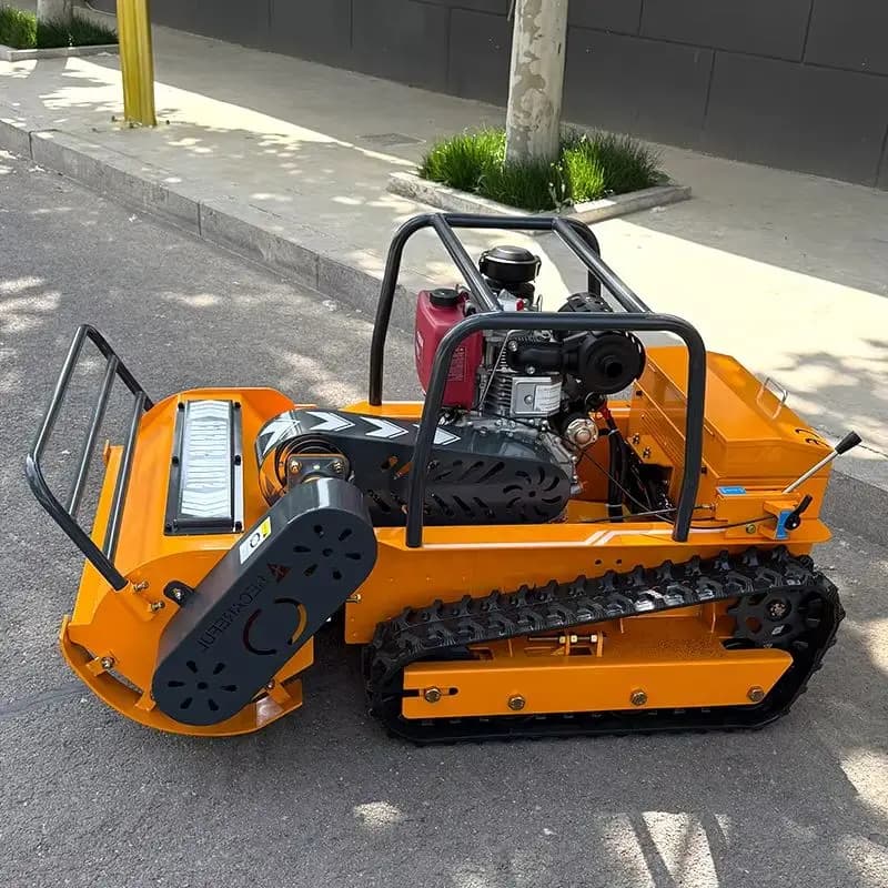 Customized Industrial Cordless Mini RC Mower Robot Lawn Mower Cut Grass Machine Crawler Lawn Mower for Various Construction Gard