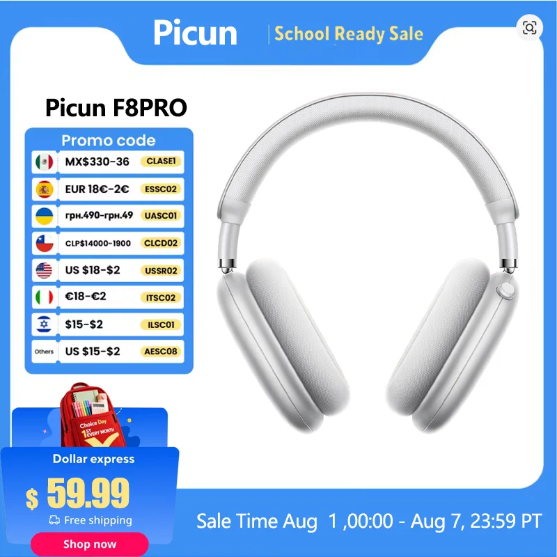 Słuchawki Picun ANC Headphones Spatial Audio