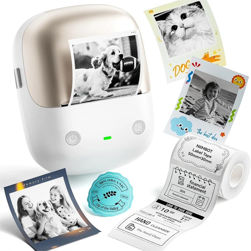 Niimbot 300 DPI B2 Pro Photo Label Printer Wireless Thermal Adhesive Business Barcode Price Tag Label Maker for Home Office