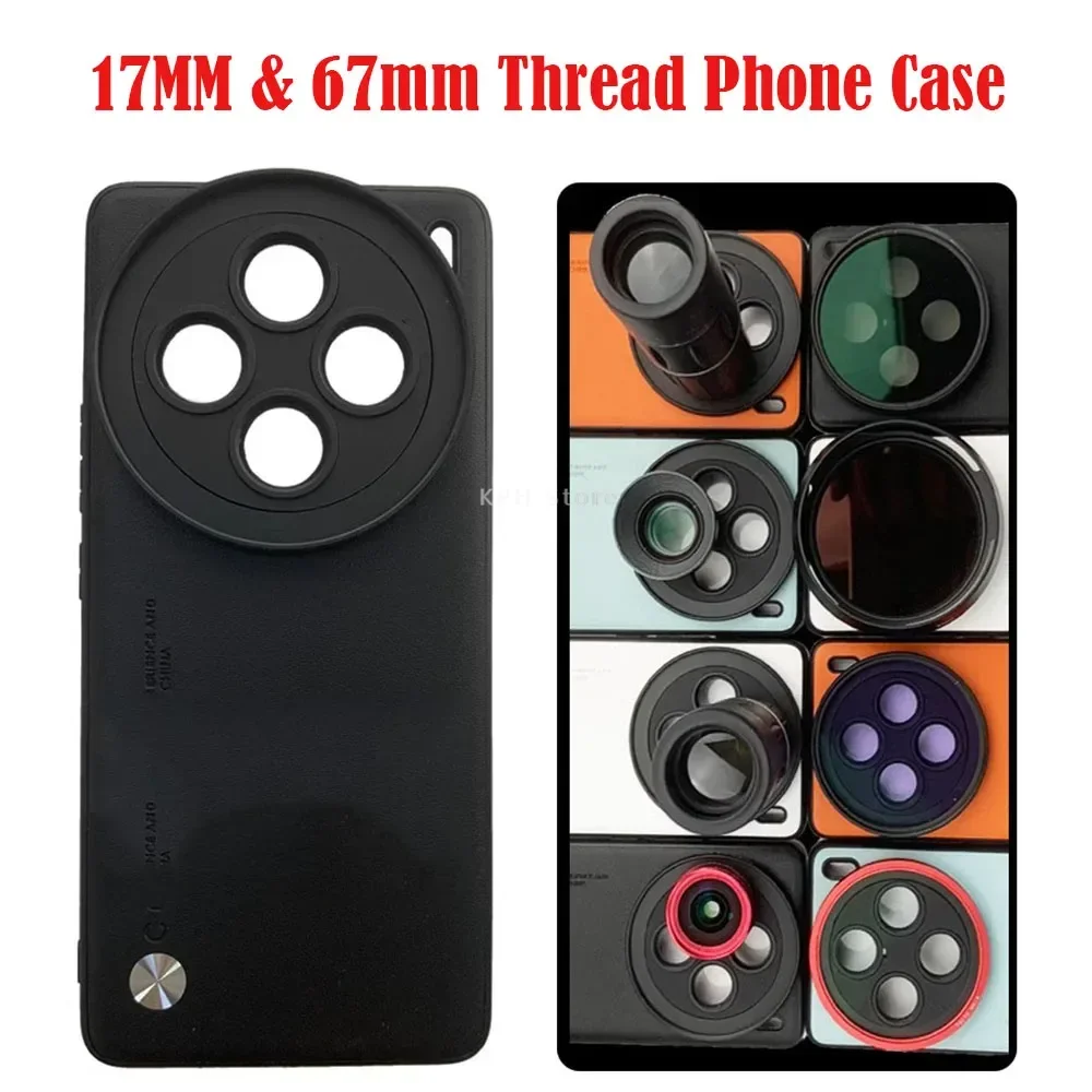 17MM Thread Phone Case for Vivo X100 Ultra SPro Pro 67MM Thread Interface Filter Ring Adapter Phone Case For Lens CPL VU Filter