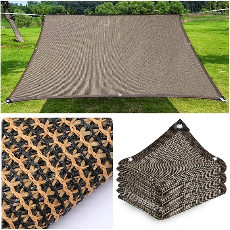 Multiple Color Outdoor Garden Sunshade Net, Terrace Sunshade Net, Camping Sunshade Net, UV Protection, HDPE Sunscreen Cloth, Sun