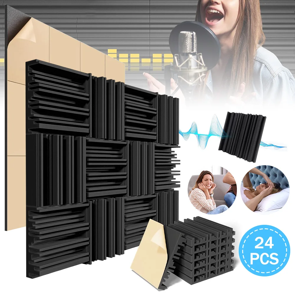 Self-adhesive acoustic panels