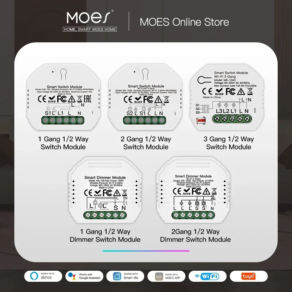 Urządzenie smart home WiFi Light Dimmer Module Switch