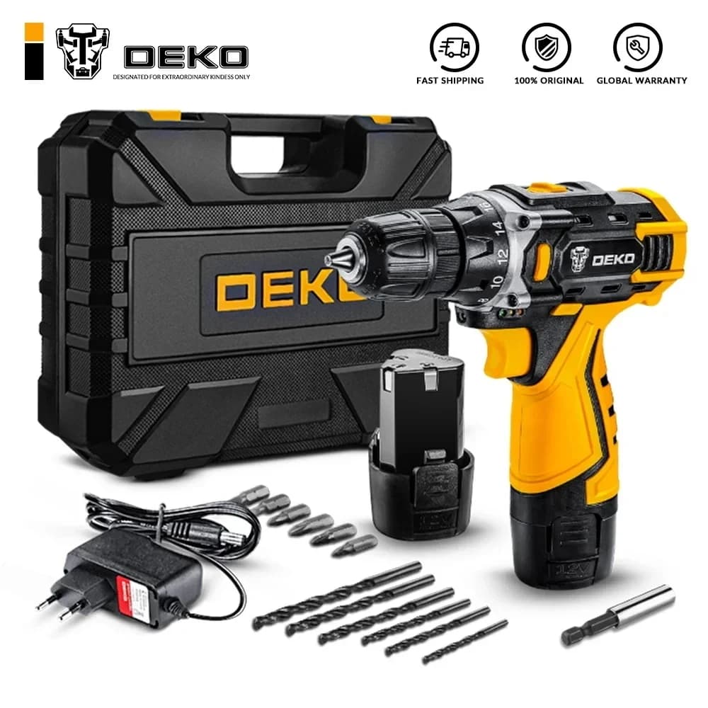 Drill driver DEKO Cordless Drill 12V 16V