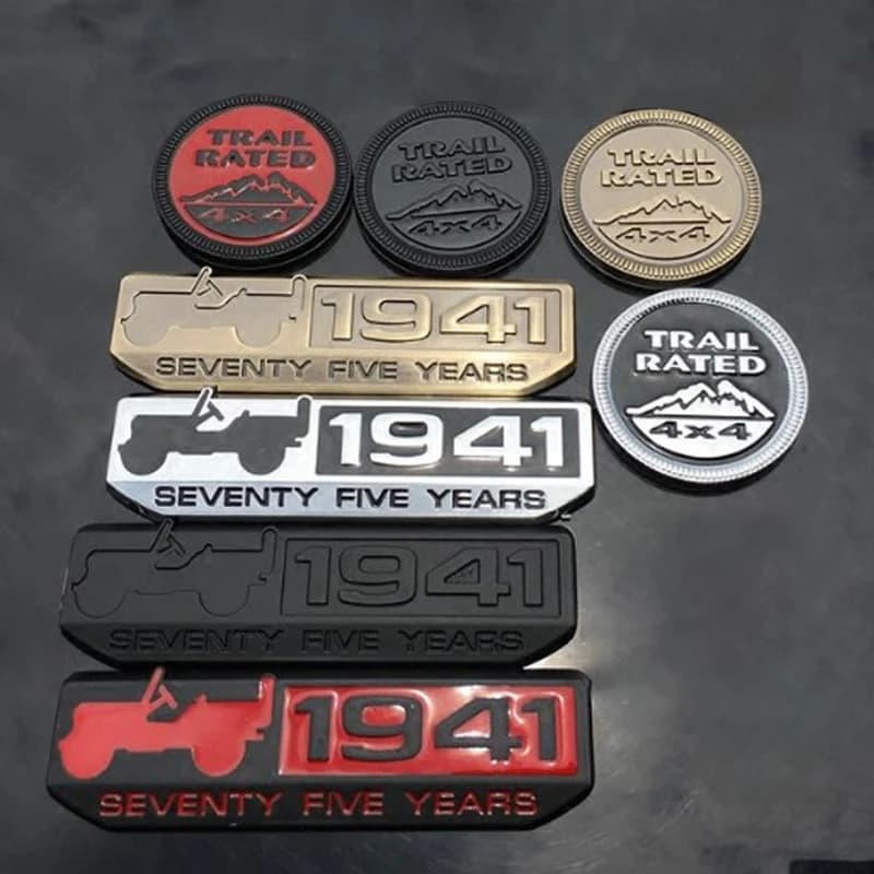 Akcesorium samochodowe Metal Trail Rated Emblem Logo