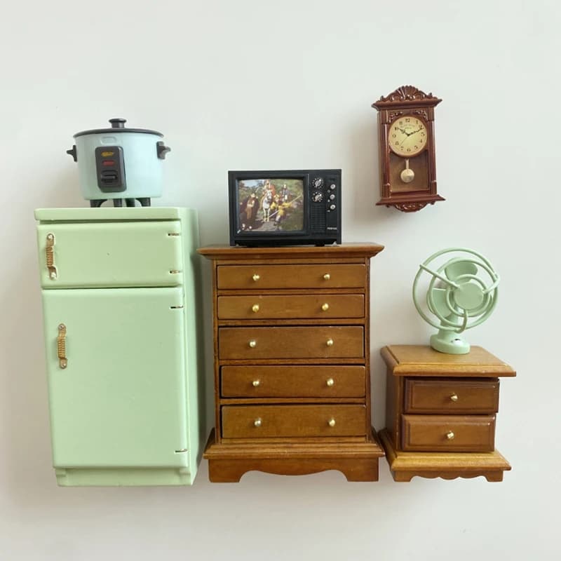Холодильник Miniature Dollhouse Retro Appliance Magnet