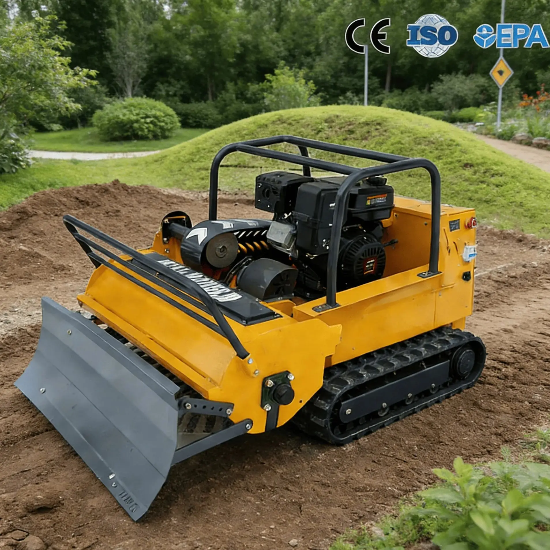 Customized All-Season Robotic Lawn Mower with Detachable Snow Blade & Trimmer - Steep Hill Compatible Flail Mower