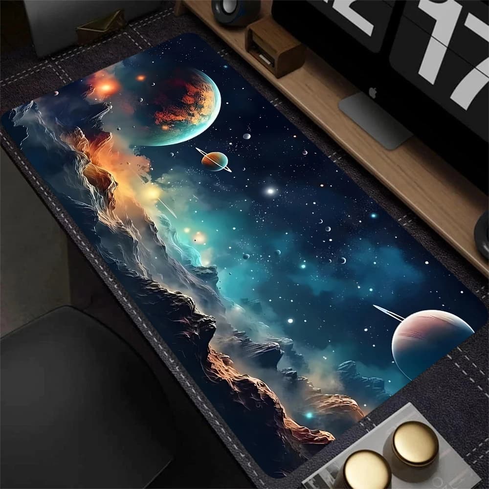 Keyboard Space-themed Gaming Mouse Pad Large