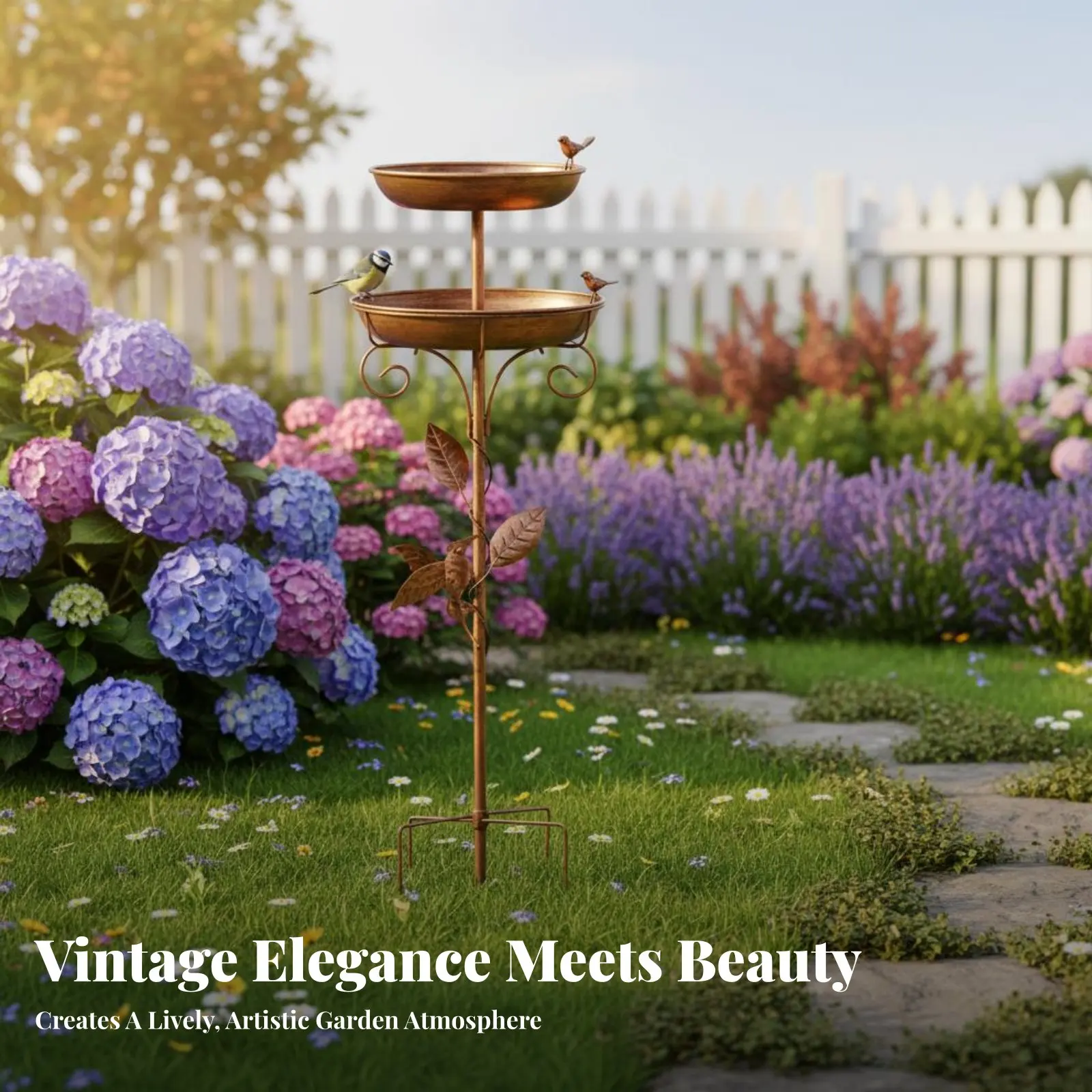 Decorative bird bath